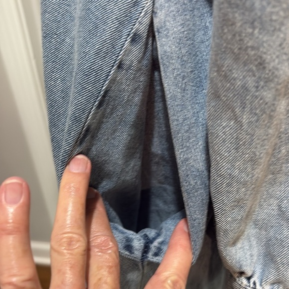 Mion Prive sz 40 (10) denim maxi dress with oversized collar - Picture 7 of 10